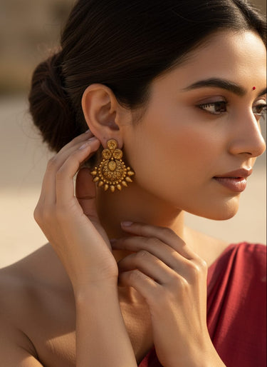 Golden Flower Earrings